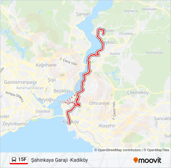 15F Bus Line Map