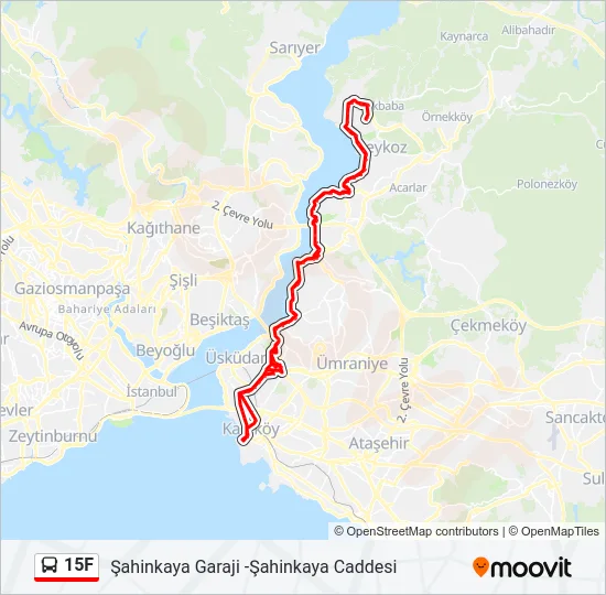 15F Bus Line Map