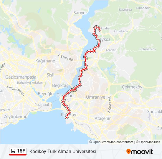 15F bus Line Map