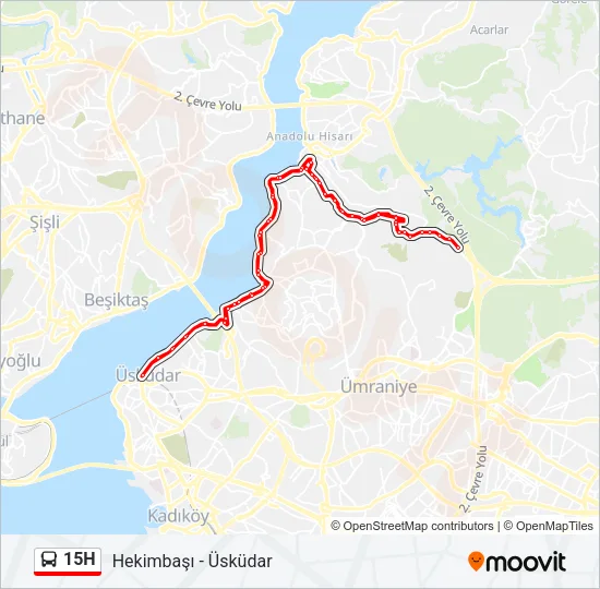 15H Bus Line Map