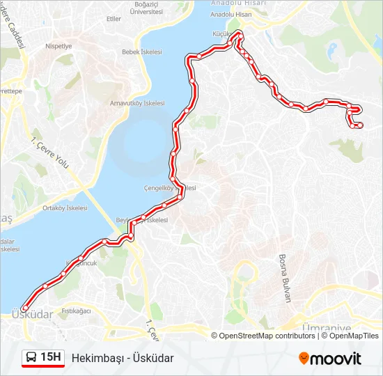 15H Bus Line Map
