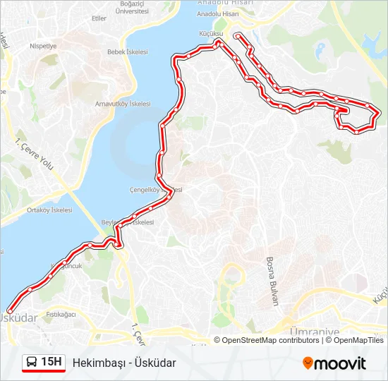15H Bus Line Map