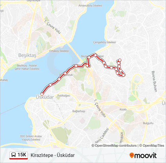 15K Bus Line Map
