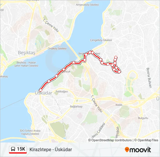 15K Bus Line Map