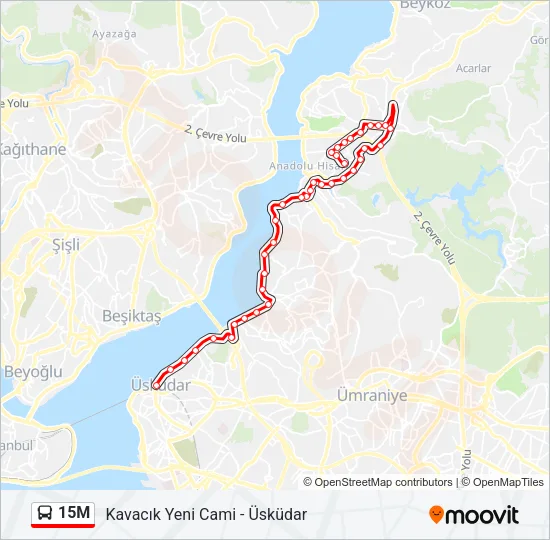 15M Bus Line Map