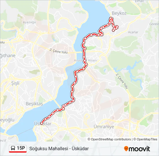 15P Bus Line Map