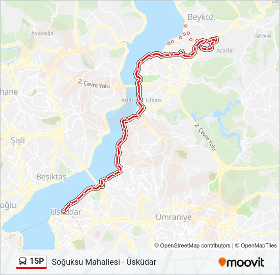 15P Bus Line Map