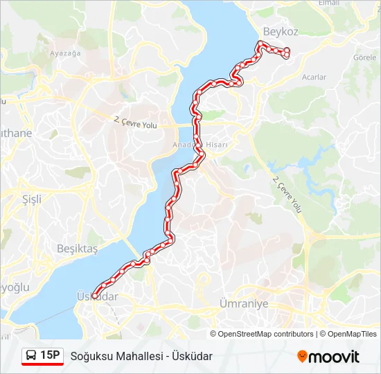 15P Bus Line Map