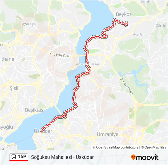 15P Bus Line Map