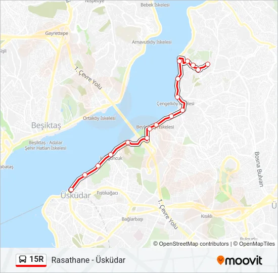 15R Bus Line Map