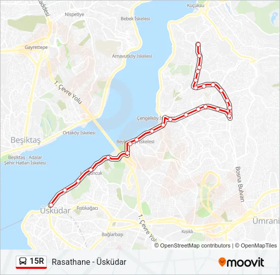 15R Bus Line Map