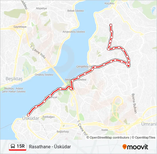 15R Bus Line Map
