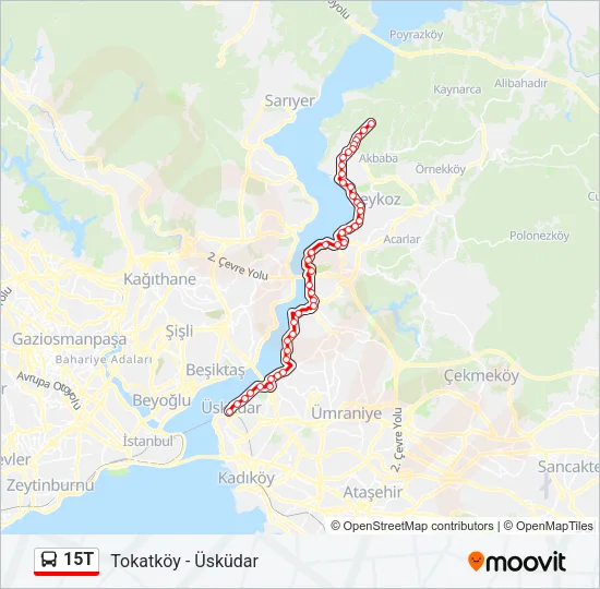 15T Bus Line Map