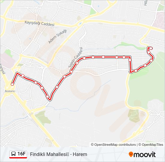 16F Bus Line Map