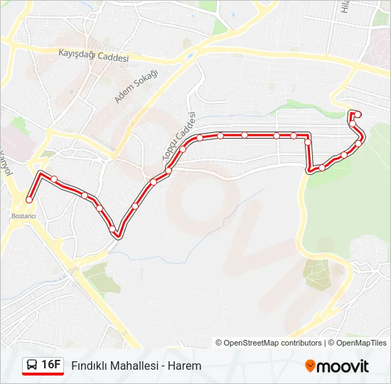 16F Bus Line Map
