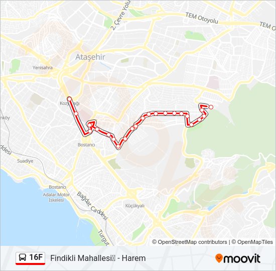 16F Bus Line Map