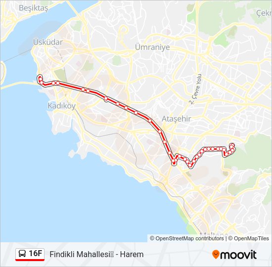 16F Bus Line Map