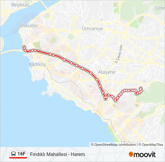 16F Bus Line Map