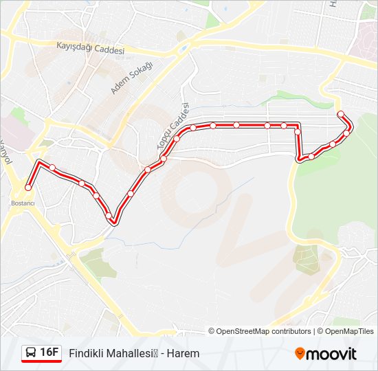 16F Bus Line Map