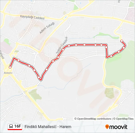16F Bus Line Map