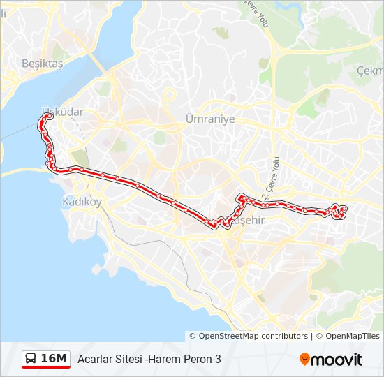 16M bus Line Map