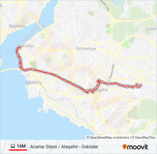 16M Bus Line Map