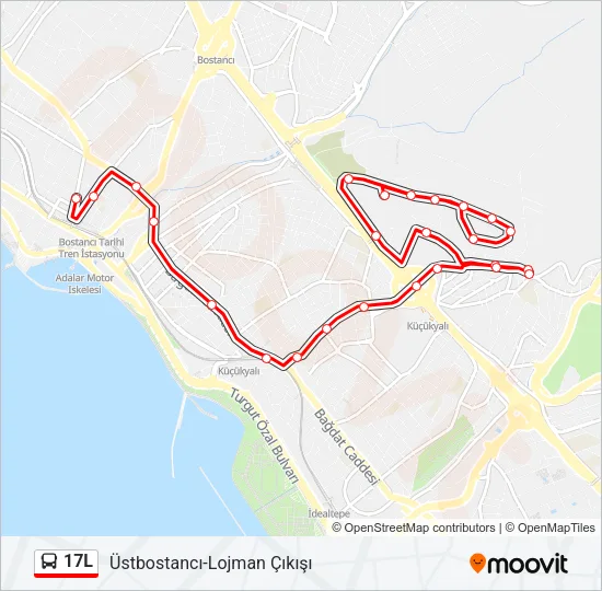 17L Bus Line Map