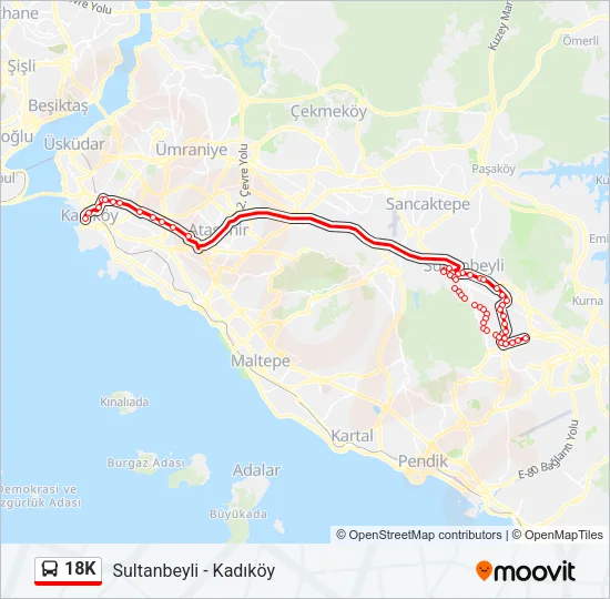 18K Bus Line Map