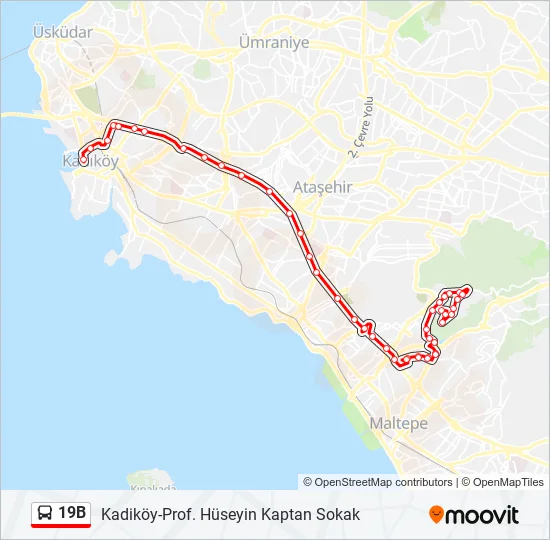 19B Bus Line Map