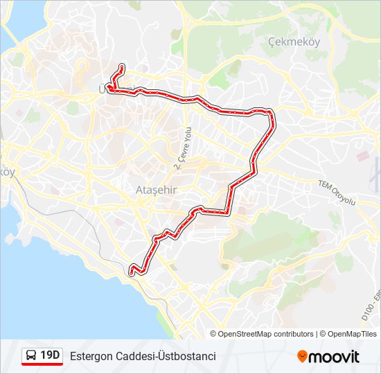 19D bus Line Map