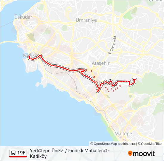 19F Bus Line Map