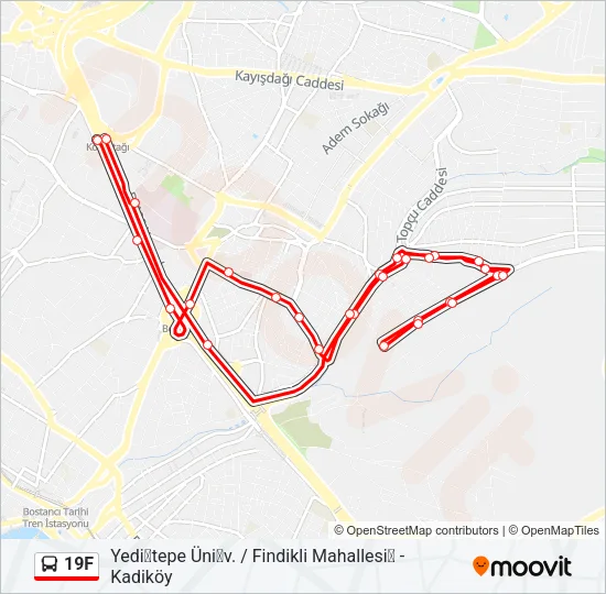 19F Bus Line Map