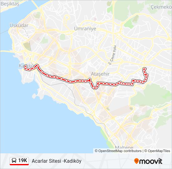 19K bus Line Map