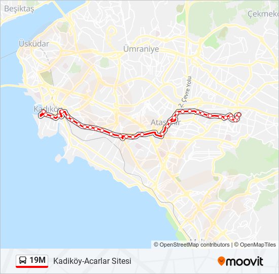 19M bus Line Map