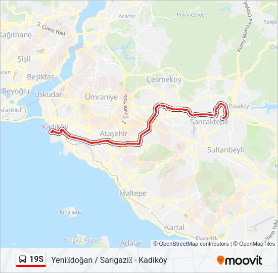 19S Bus Line Map