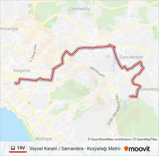 19V Bus Line Map