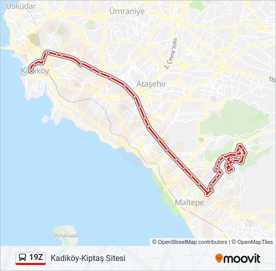 19Z Bus Line Map