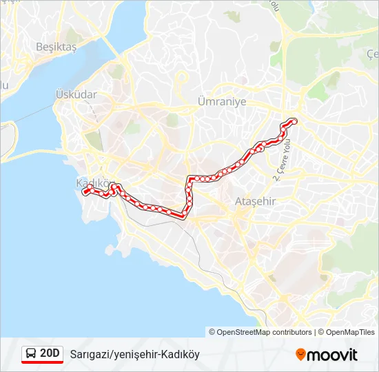 20D Bus Line Map