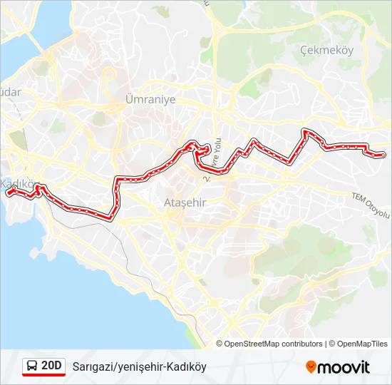 20D Bus Line Map