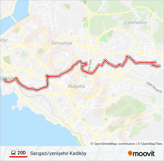 20D Bus Line Map