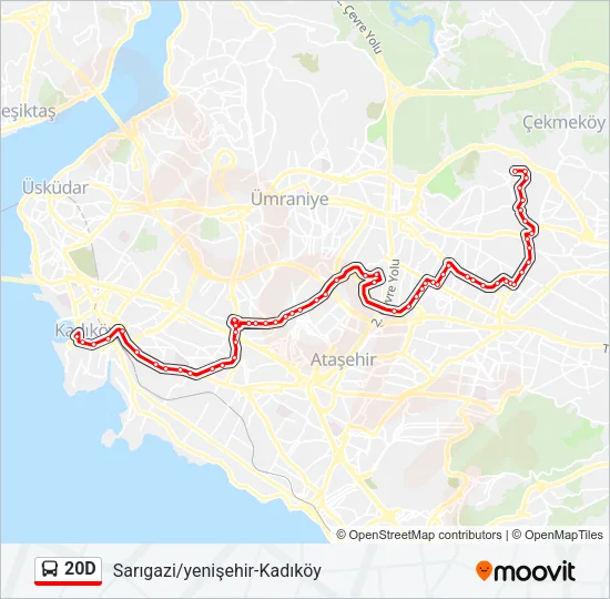 20D Bus Line Map