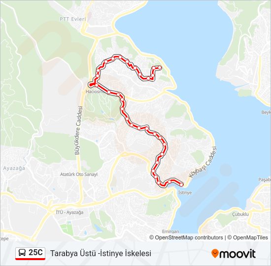 25C Bus Line Map