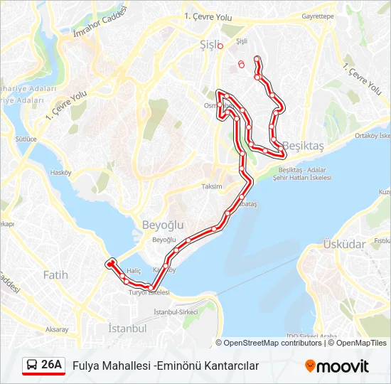 26A Bus Line Map