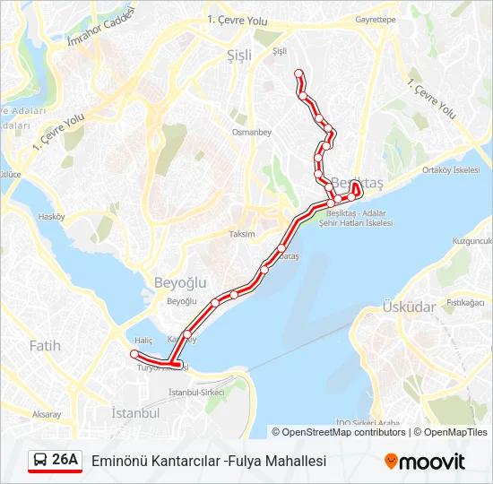 26A Bus Line Map