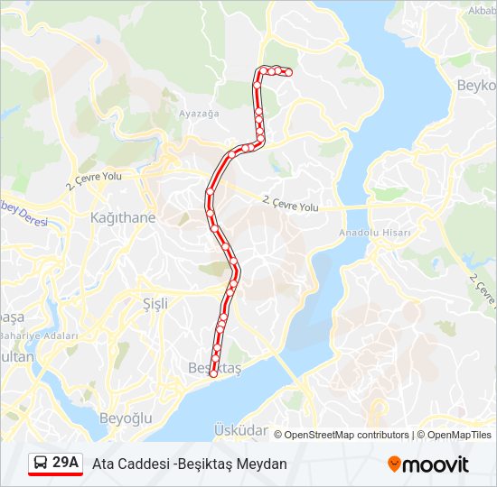 29A Bus Line Map
