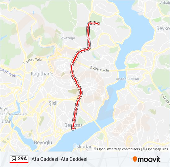 29A Bus Line Map