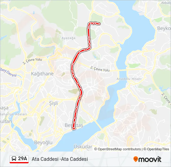 29A Bus Line Map