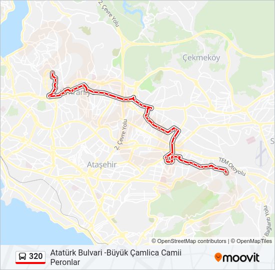 320 bus Line Map