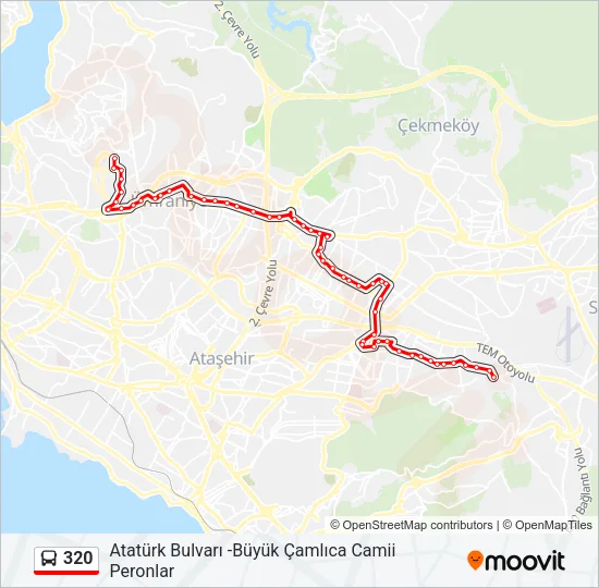 320 Bus Line Map