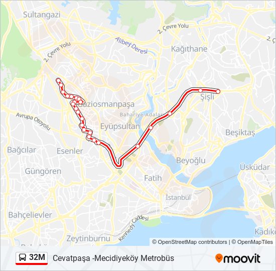 32M bus Line Map